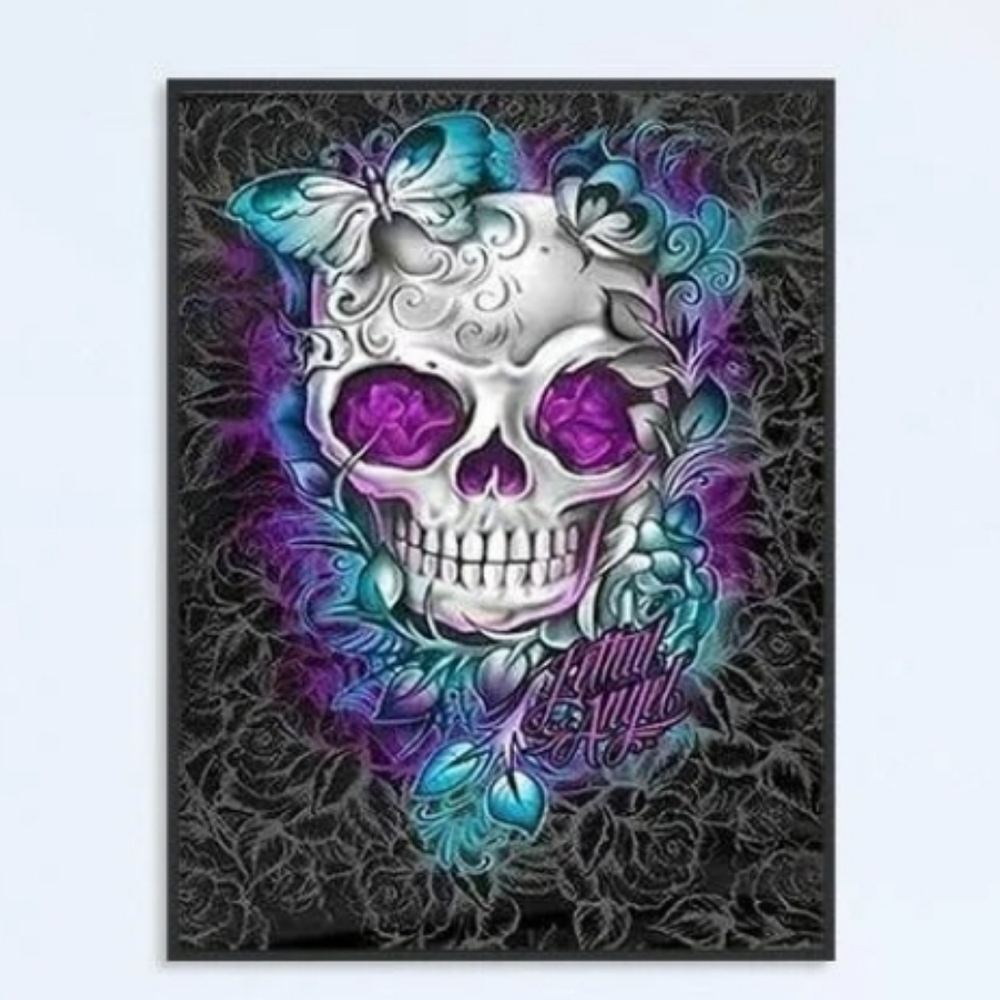 Butterfly skull 8 1/2"x11" Wall Art